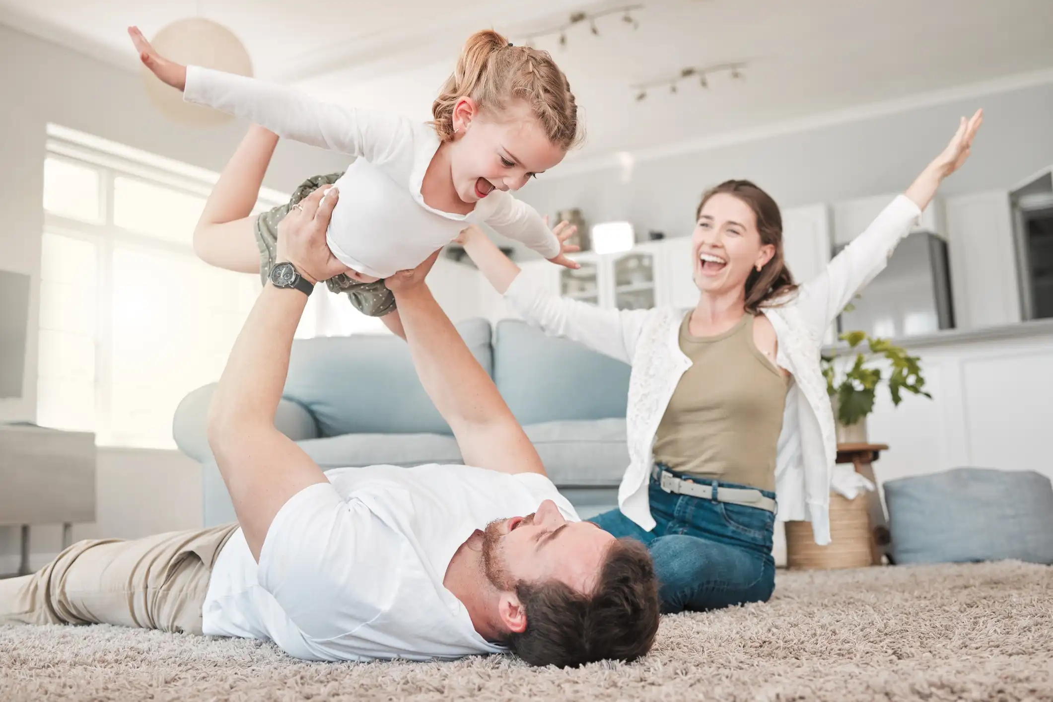 work life balance e famiglia che gioca