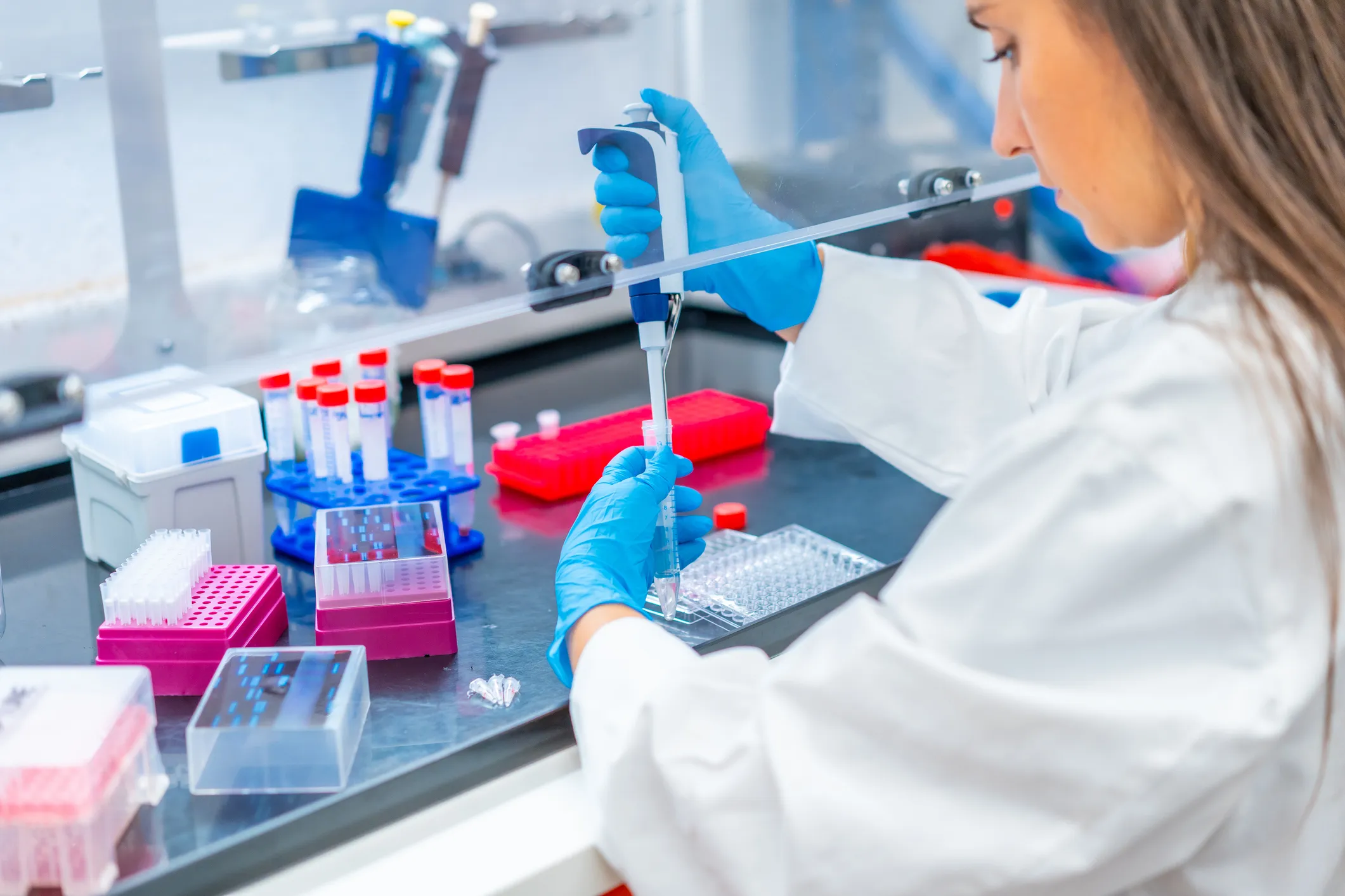 laboratorio studio telomeri al microscopio